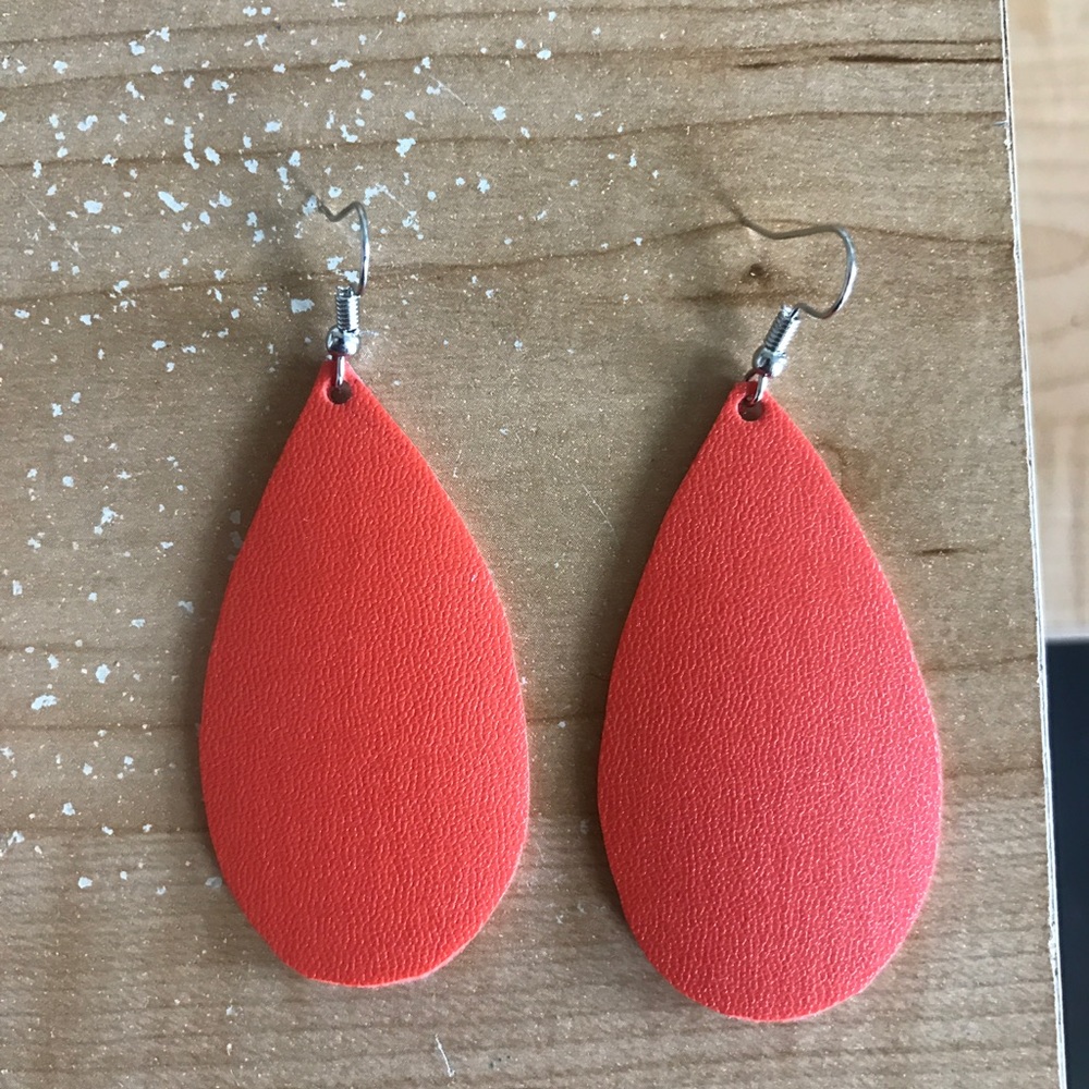 Faux leather earrings